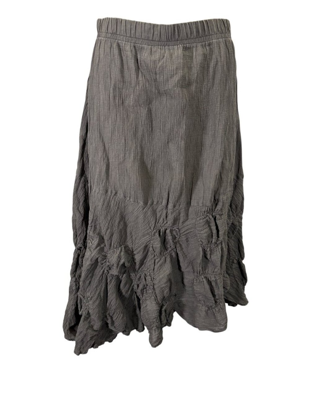 Vintage Dress To Kill Y2K Euro Crinkle Gauze Bubble Ruffle Midi Skirt Size 1 - Picture 2 of 11